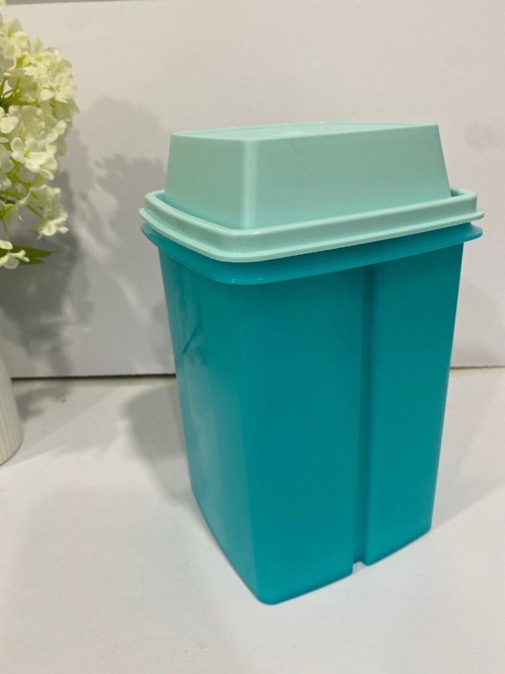 Tupperware Pick-Deli Square Aqua Blue 3-Pc Set Like New - Picture 10 of 10